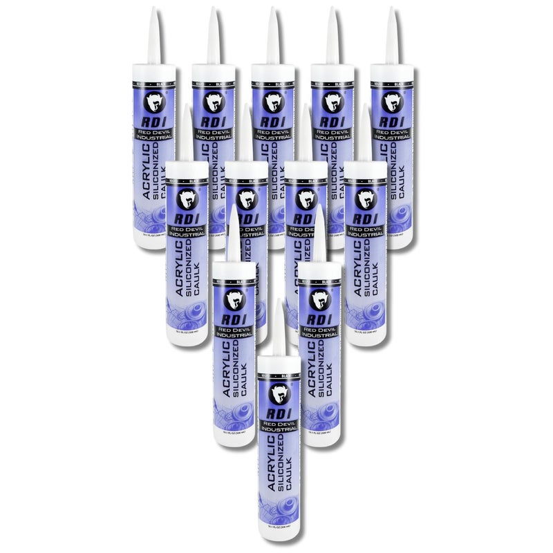 Red Devil 08466I Rd Pro Construction Grade Siliconized Acrylic Sealant, 10.1 oz., Black, 12 Pack - Image 1